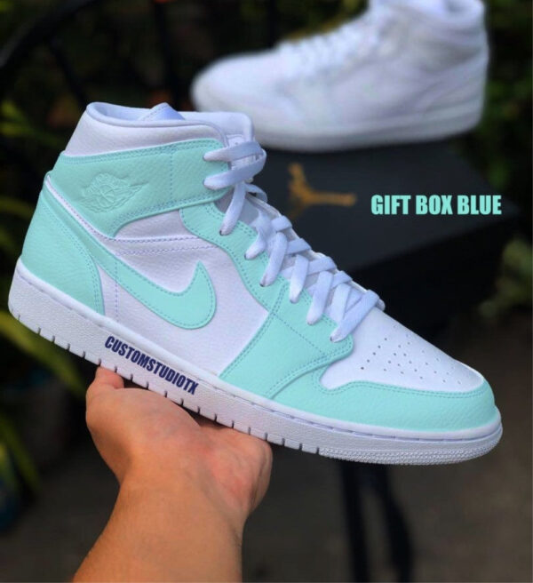 BLUE CUSTOM AIR JORDAN 1