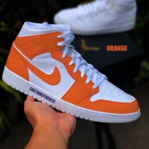 ORANGE CUSTOM AIR JORDAN 1