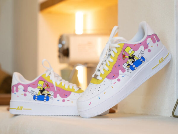 SIMPSON PINK YELLOW CUSTOM AIR FORCE 1