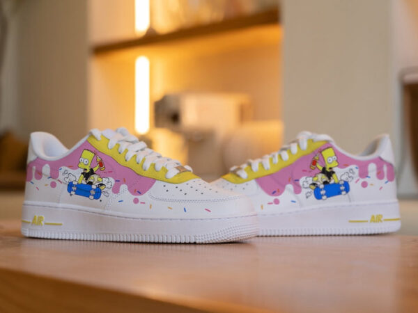 SIMPSON PINK YELLOW CUSTOM AIR FORCE 1 - Image 7