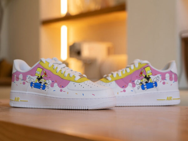 SIMPSON PINK YELLOW CUSTOM AIR FORCE 1 - Image 2