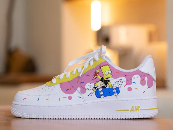 SIMPSON PINK YELLOW CUSTOM AIR FORCE 1 - Image 8