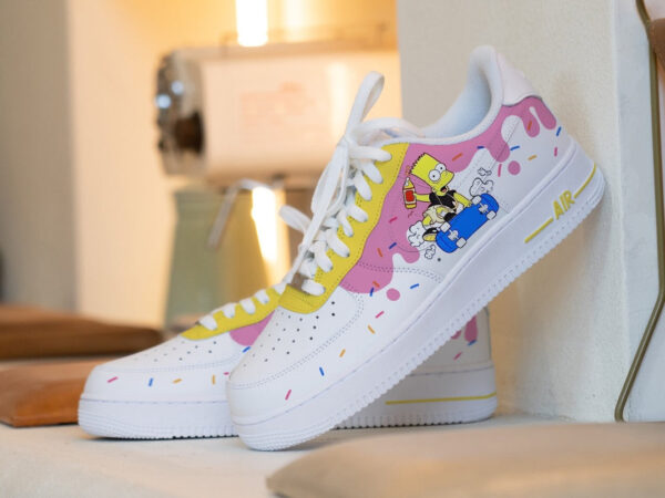 SIMPSON PINK YELLOW CUSTOM AIR FORCE 1 - Image 5