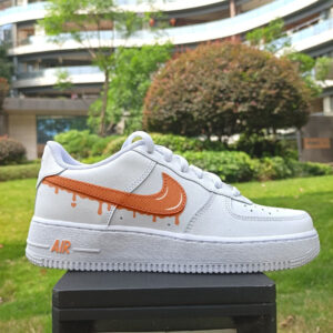 ORANGE DRIP SWOOSH CUSTOM AIR FORCE 1