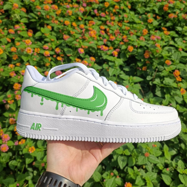 GREEN DRIP SWOOSH CUSTOM AIR FORCE 1