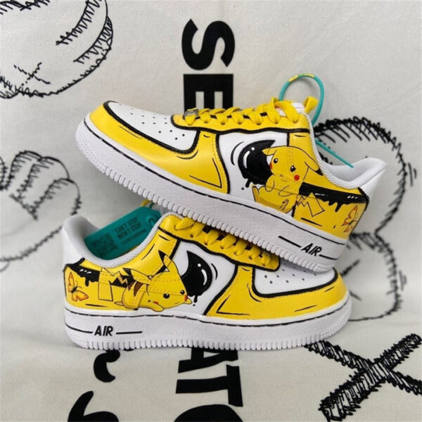 YELLOW BLACK PIKACHU CUSTOM AIR FORCE 1 - Image 5