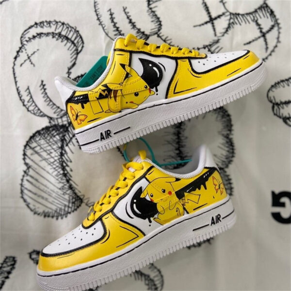 YELLOW BLACK PIKACHU CUSTOM AIR FORCE 1 - Image 3