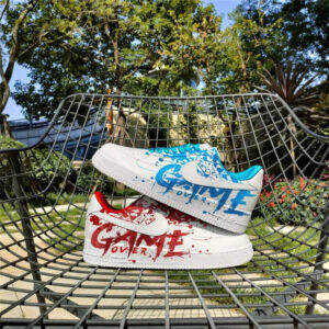 BLUE RED GAME OVER CUSTOM AIR FORCE 1