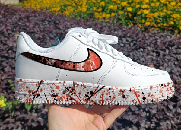 RED SPLASH CUSTOM AIR FORCE 1