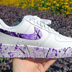 PURPLE SPLASH CUSTOM AIR FORCE 1