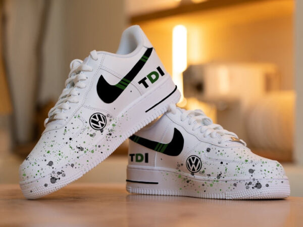 VOLKSWAGEN BLACK WHITE CUSTOM AIR FORCE 1 - Image 6