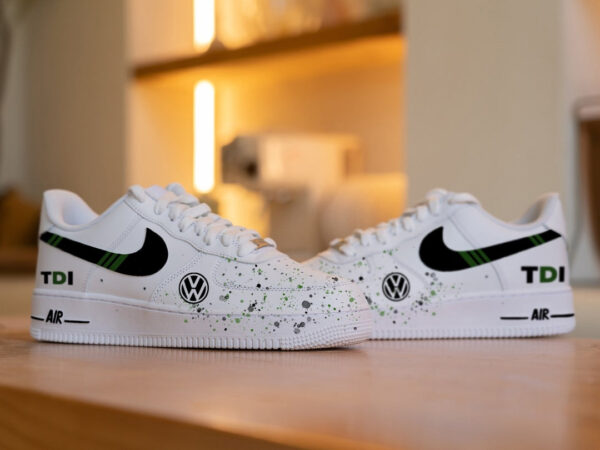 VOLKSWAGEN BLACK WHITE CUSTOM AIR FORCE 1 - Image 2