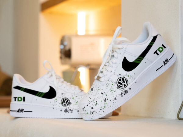VOLKSWAGEN BLACK WHITE CUSTOM AIR FORCE 1 - Image 3