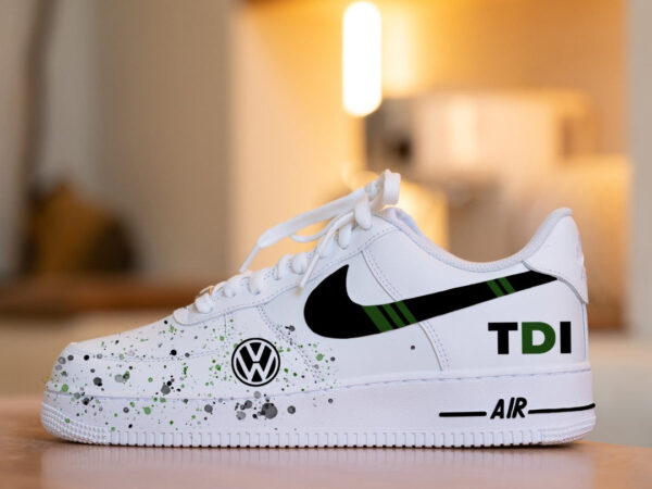 VOLKSWAGEN BLACK WHITE CUSTOM AIR FORCE 1 - Image 4