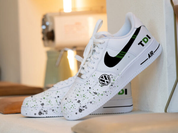VOLKSWAGEN BLACK WHITE CUSTOM AIR FORCE 1 - Image 10