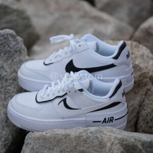 CUSTOM AIR FORCE 1 BLACK SHADOW WHITE
