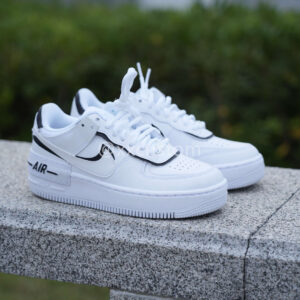 WHITE BLACK SHADOW CUSTOM AIR FORCE 1