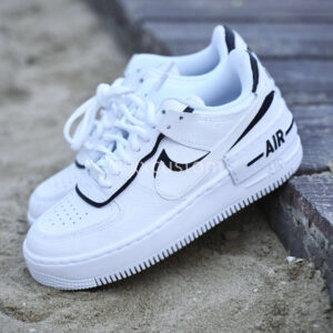 WHITE SHADOW BLACK CUSTOM AIR FORCE 1