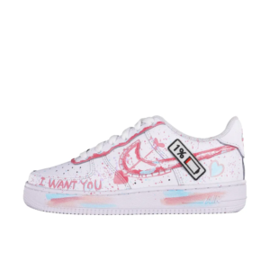 PINK SPRAY FONT CUSTOM AIR FORCE 1