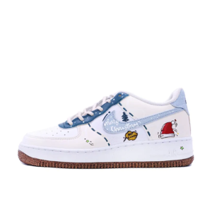 SANTA HAT RED BLUE CUSTOM AIR FORCE 1