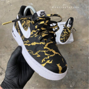 BLACK GOLD YELLOW CUSTOM AIR FORCE 1
