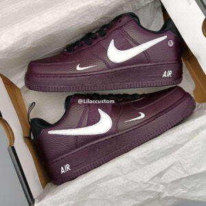 Nike Air Force 1 Dark Purple White Custom