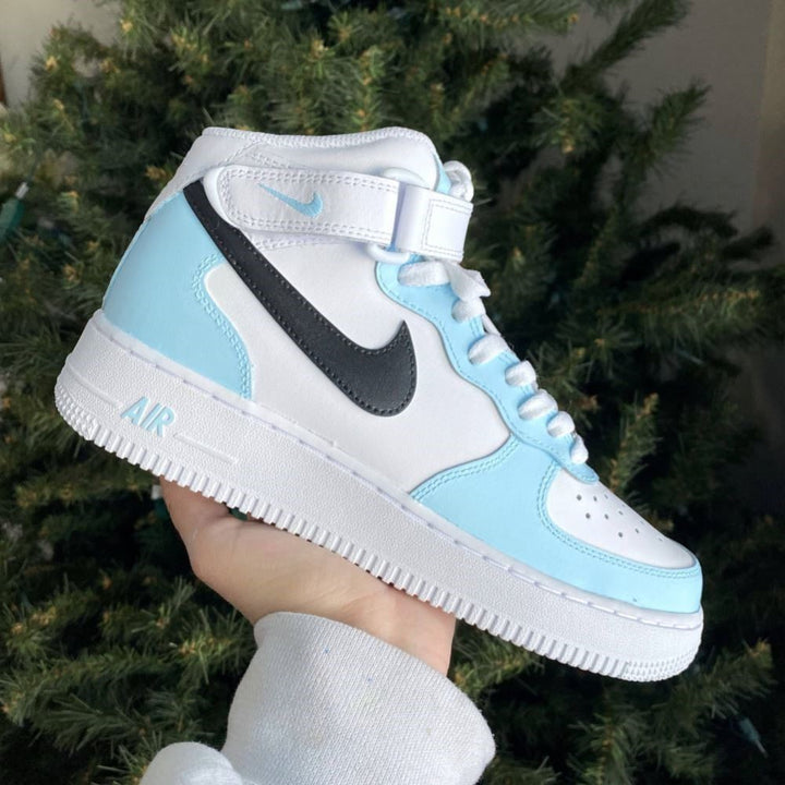 BLUE BLACK MID CUSTOM AIR FORCE 1 - Image 5