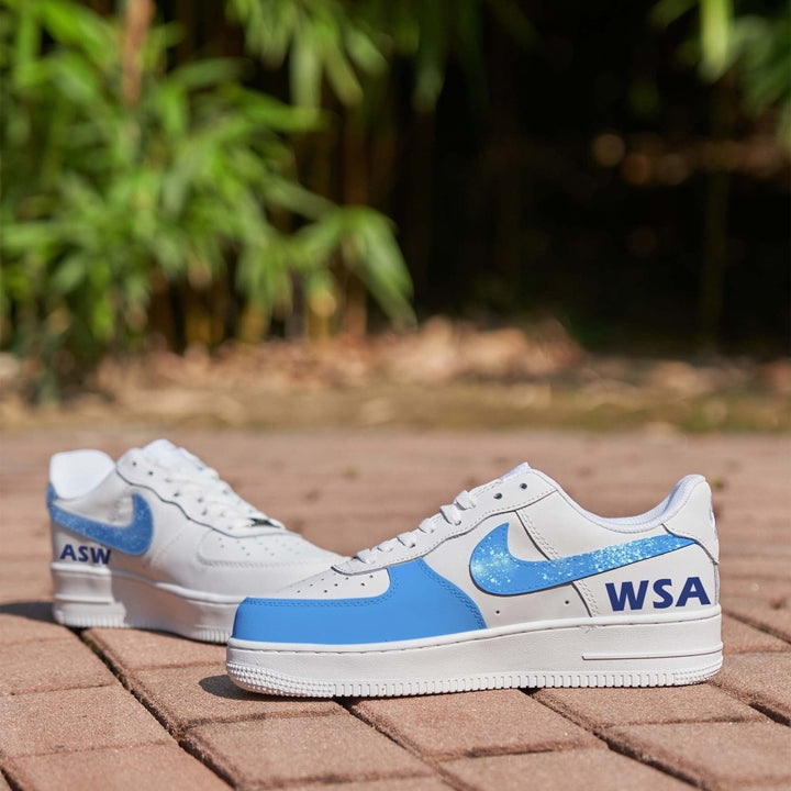 BLUE WHITE SKI CUSTOM AIR FORCE 1 - Image 9