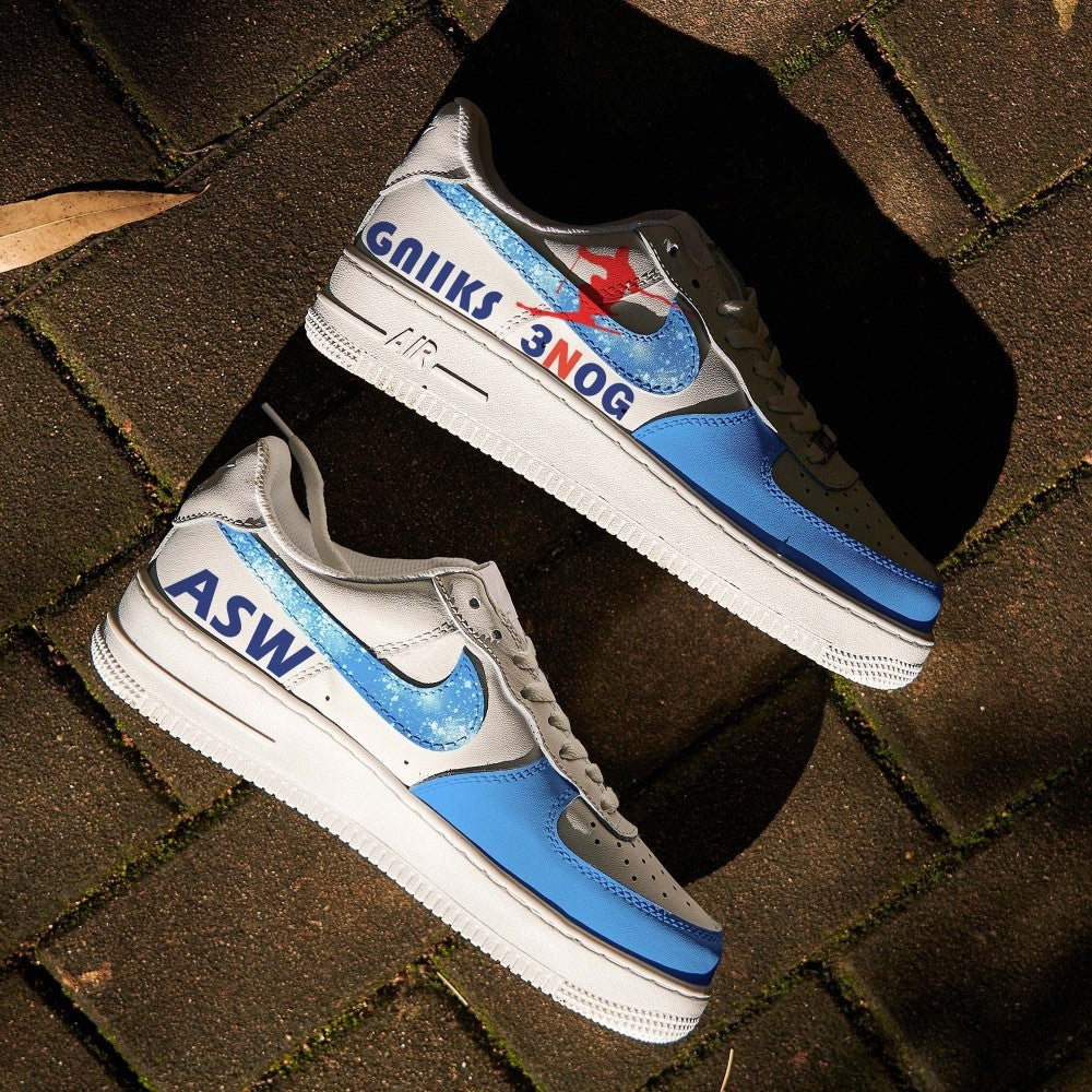 BLUE WHITE SKI CUSTOM AIR FORCE 1