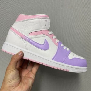 PINK PURPLE SMOOTH CUSTOM AIR JORDAN 1