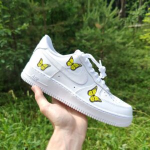Custom Air Force 1 Yellow Butterfly