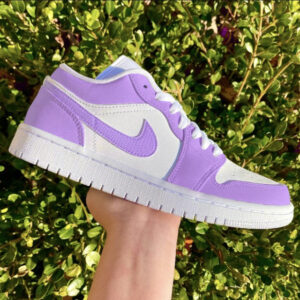 Custom Air Jordan 1 Low Lavender Swoosh ??