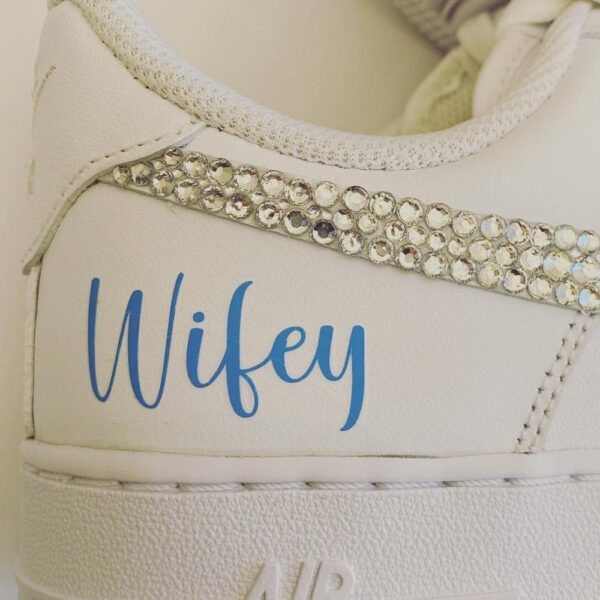 DIAMOND WEDDING SHOES CUSTOM AIR FORCE 1 - Image 2