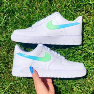 Custom Air Force 1 Green Blue Ombre ???