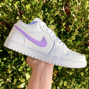 Custom Air Jordan 1 Low Lilac Swoosh ??