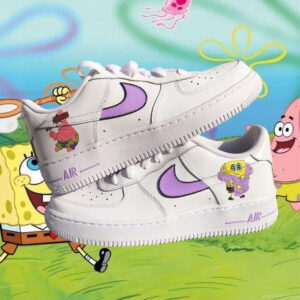 SPONGEBOB SQUAREPANTS, PATRICK STAR PURPLE CUSTOM AIR FORCE 1