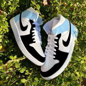 BLACK BLUE CUSTOM AIR JORDAN 1