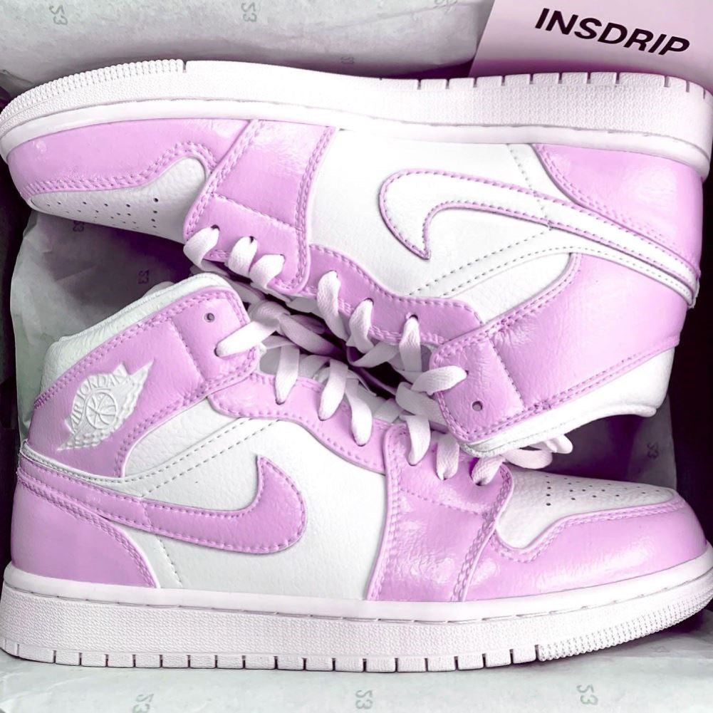 PINK SMOOTH CUSTOM AIR JORDAN 1