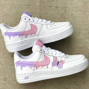 PINK PURPLE BUTTERFLY CUSTOM AIR FORCE 1