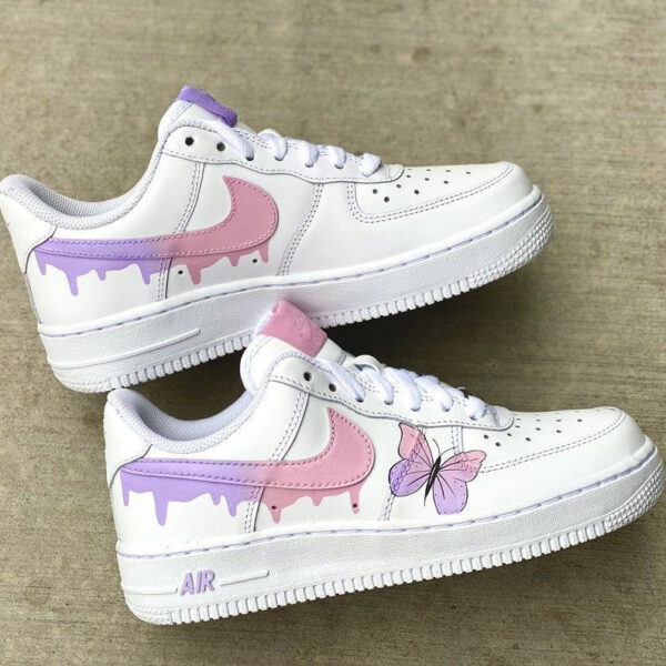 PINK PURPLE BUTTERFLY CUSTOM AIR FORCE 1