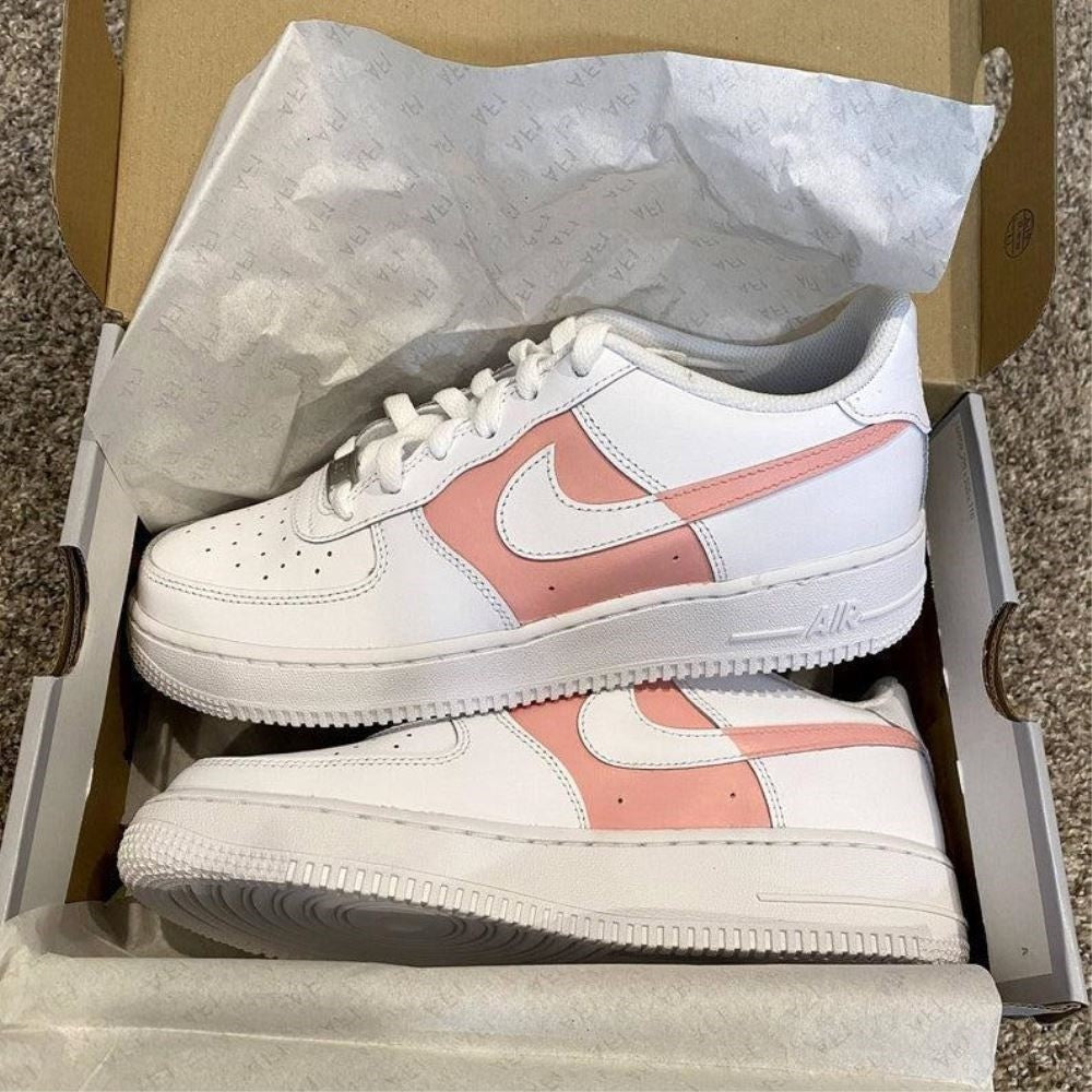PINK WHITE CUSTOM AIR FORCE 1 - Image 4