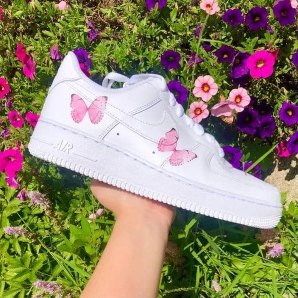PINK BUTTERFLIES CUSTOM AIR FORCE 1