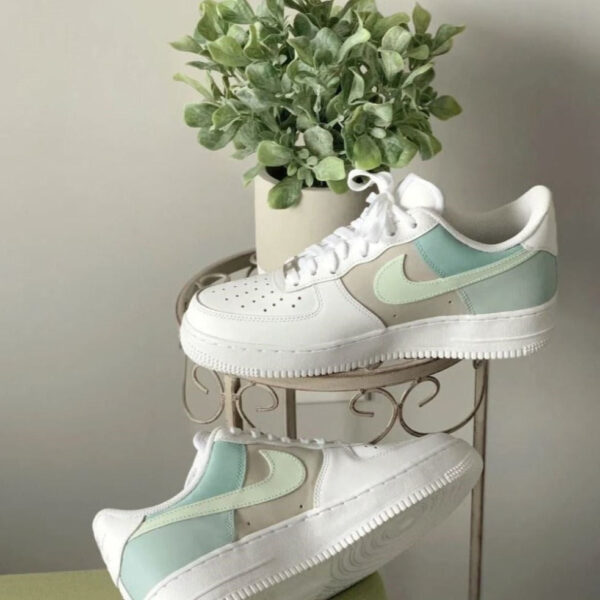 GREY GREEN CUSTOM AIR FORCE 1