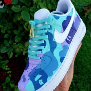 BLUE PURPLE BAPE CUSTOM AIR FORCE 1