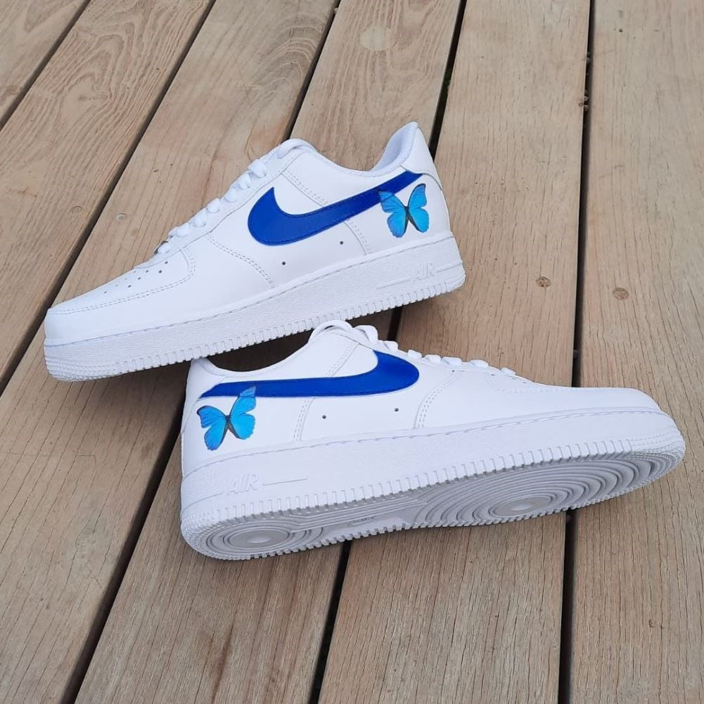 ROYAL BLUE BUTTERFLY CUSTOM AIR FORCE 1