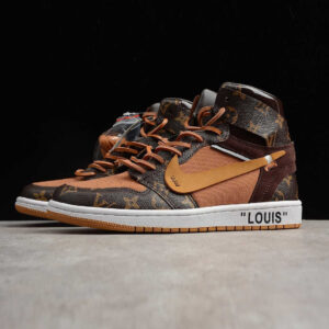 OFF-LOUIS LV CUSTOM AIR JORDAN 1