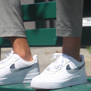 GRAY SWOOSH CUSTOM AIR FORCE 1