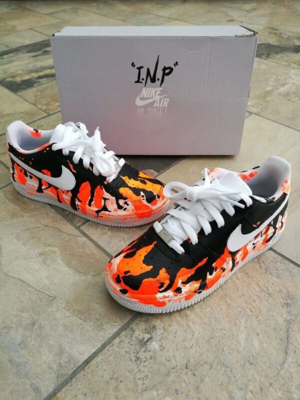 BLACK RED DRIP CUSTOM AIR FORCE 1 - Image 3