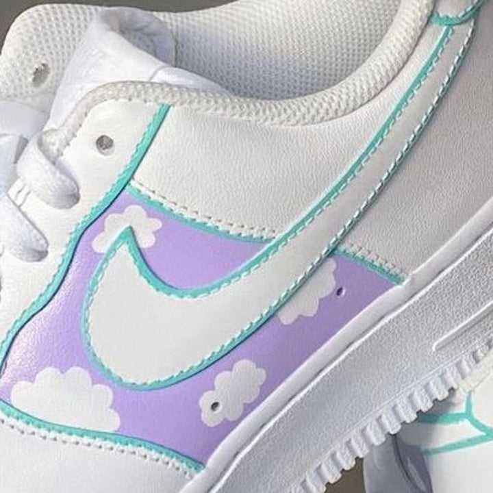 PURPLE WHITE CLOUD CUSTOM AIR FORCE 1 - Image 6