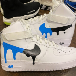 BLUE BLACK DRIP CUSTOM AIR FORCE 1 HIGH